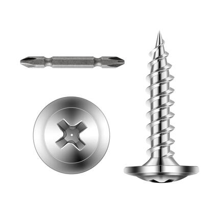 Front. VEVOR - Screws, #8 x 3/4 inch Length Self Drilling Drywall to Wood Screw, All Purpose High-Hardness Stainless Steel Wall - Silver.