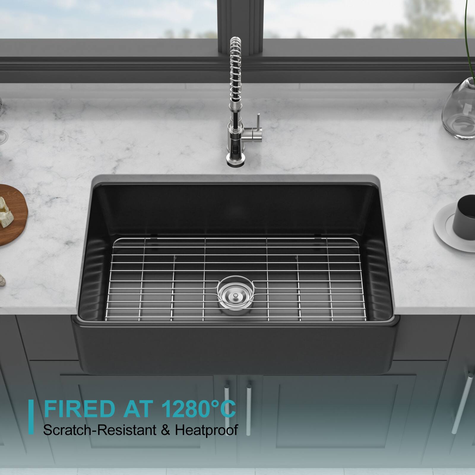 Fired at 1280°C  
Scratch-Resistant & Heatproof