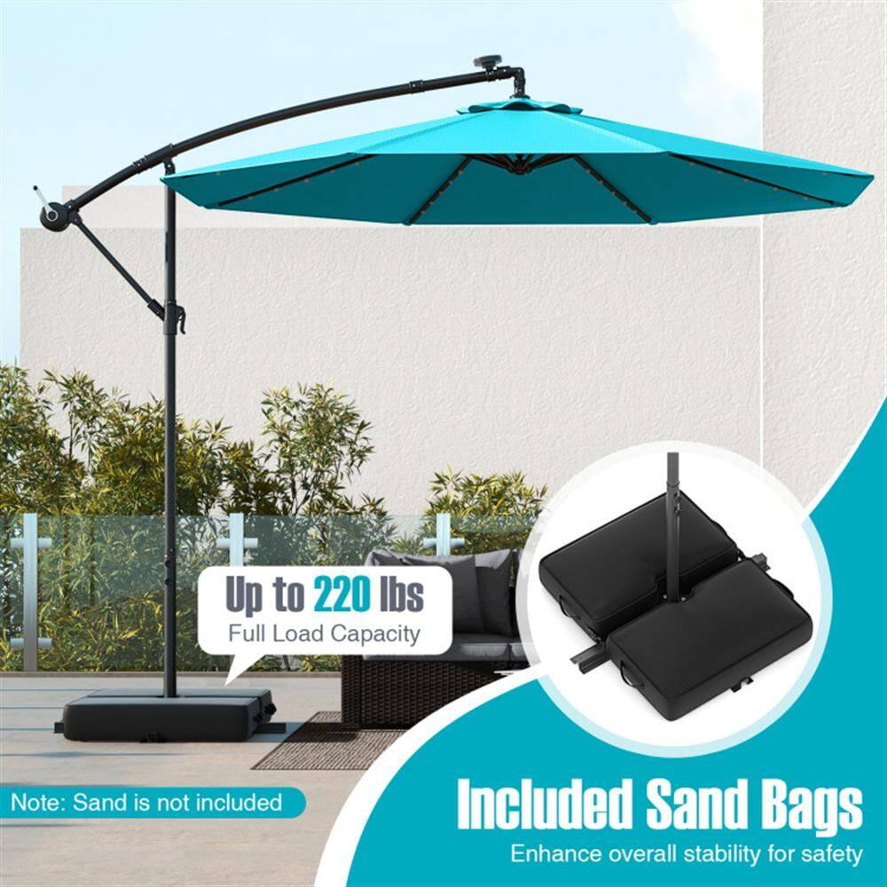 Up to 220 lbs Full Load Capacity  
Note: Sand is not included  
Included Sand Bags Enhance overall stability for safety