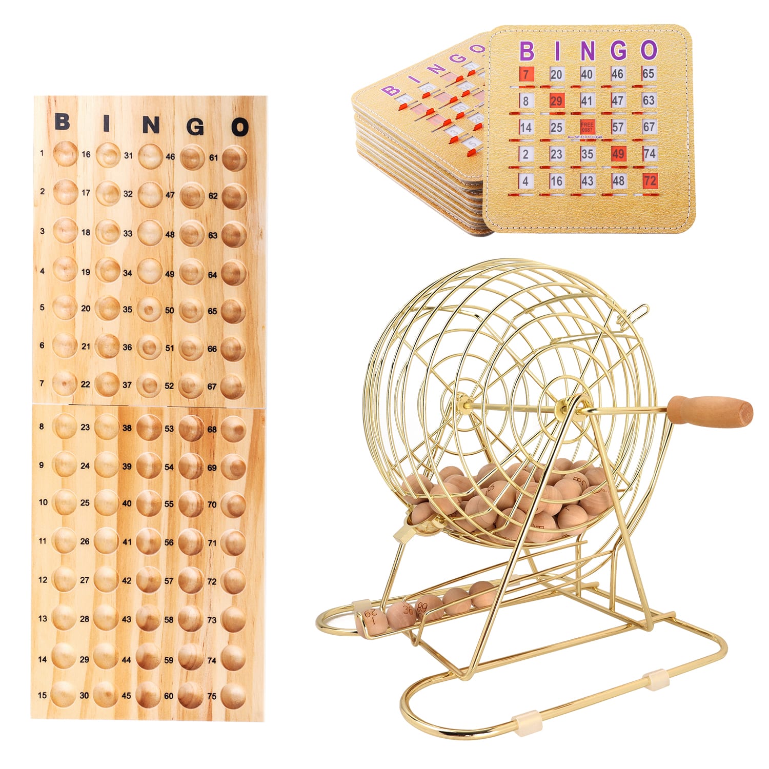 "GSE Games & Sports Expert - Bingo Game Set with 8"" Bingo Cage and Master Board, 75 Bingo Balls, 10 Shutter Bingo Cards" price history on PriceWatchPro