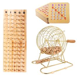 GSE Games & Sports Expert - Bingo Game Set with 8" Bingo Cage and Master Board, 75 Bingo Balls, 10 Shutter Bingo Cards