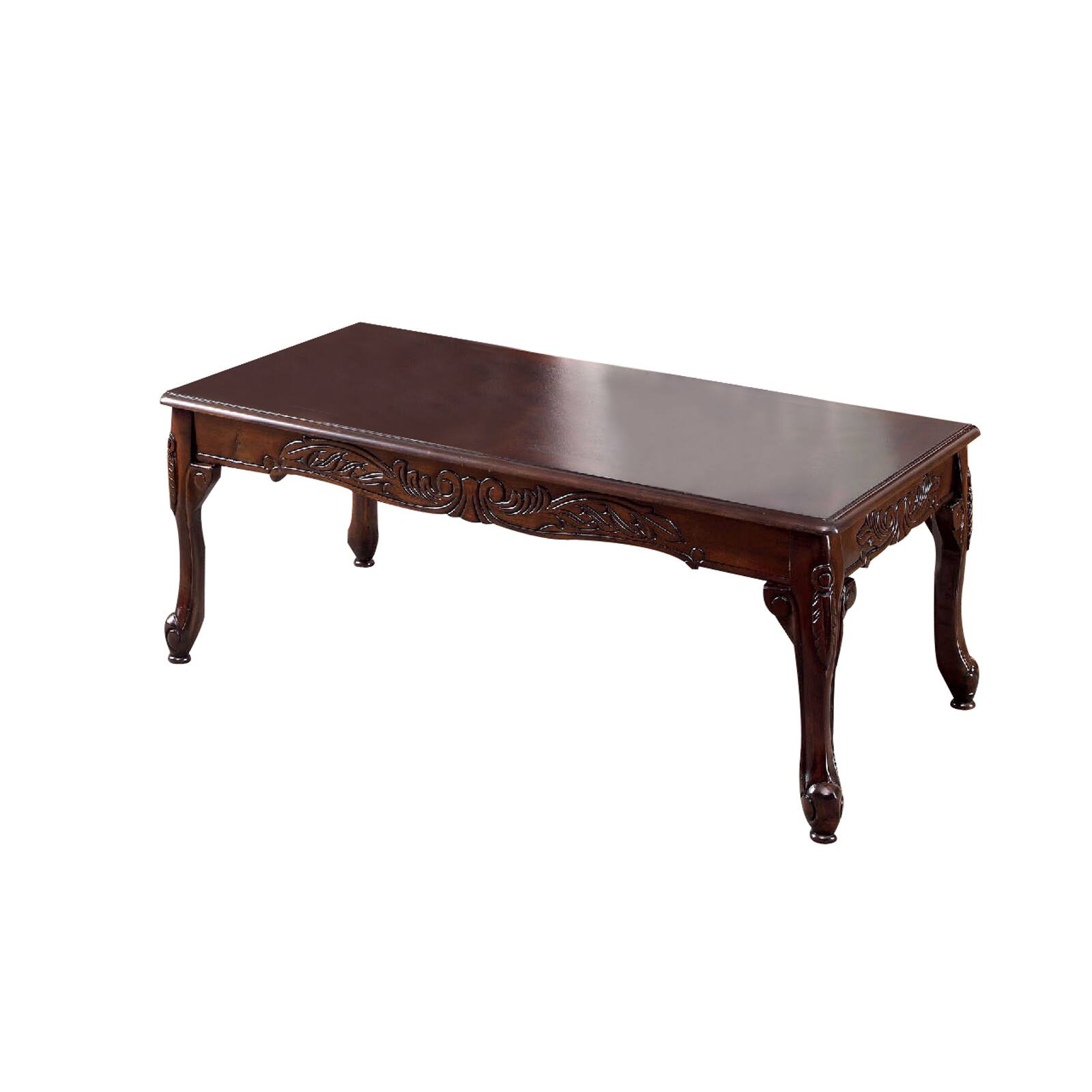 Alt View 1. Manhattan Lane - 3 Piece Occasional Wooden Table Set with Engraved Details, Cherry Brown - Brown.