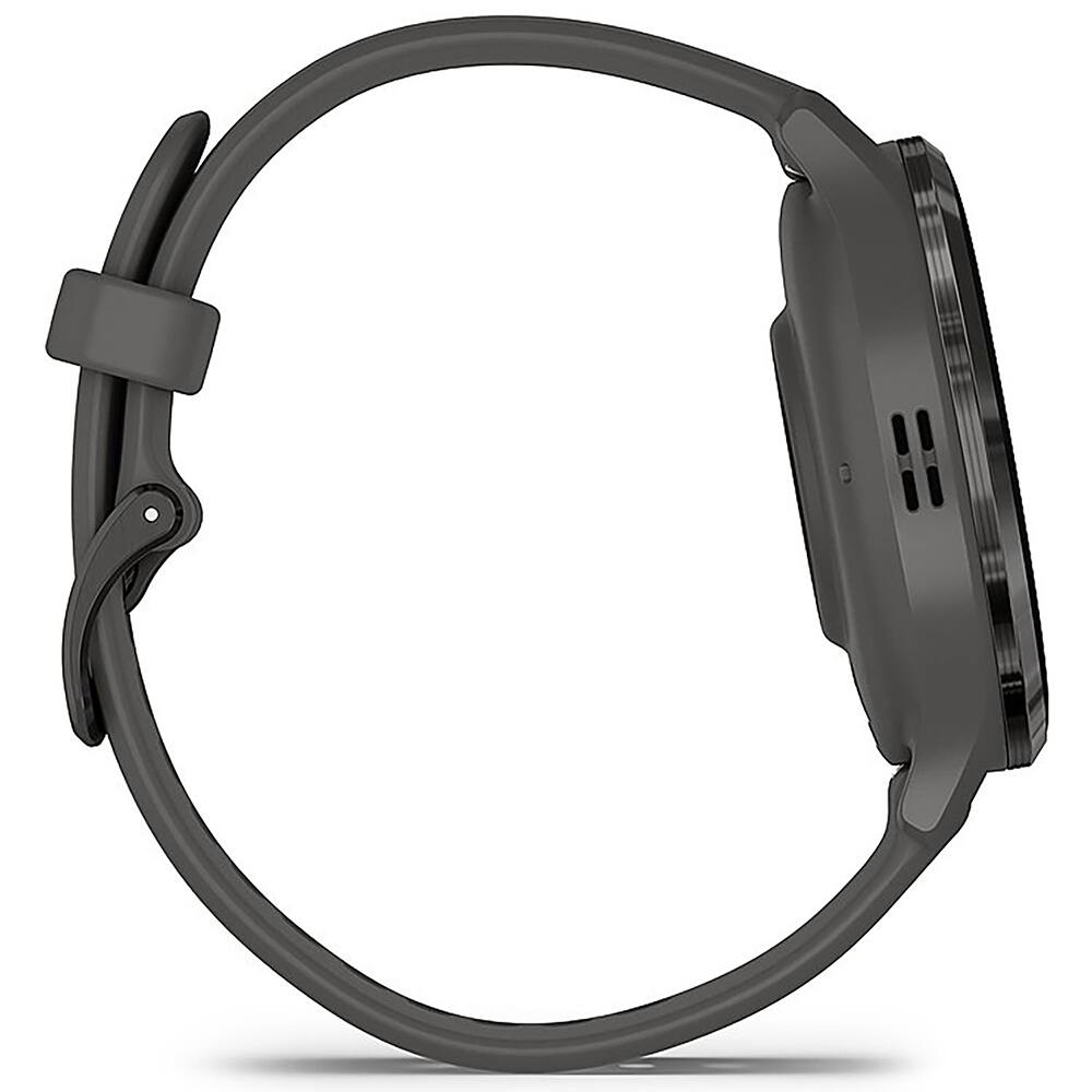 Alt View 5. Garmin - Venu 3S Fitness GPS Smartwatch 41 mm + Charging Stand & Extra Bands Bundle - Slate S/S Bezel|Pebble Gray Case & Silicone Band.