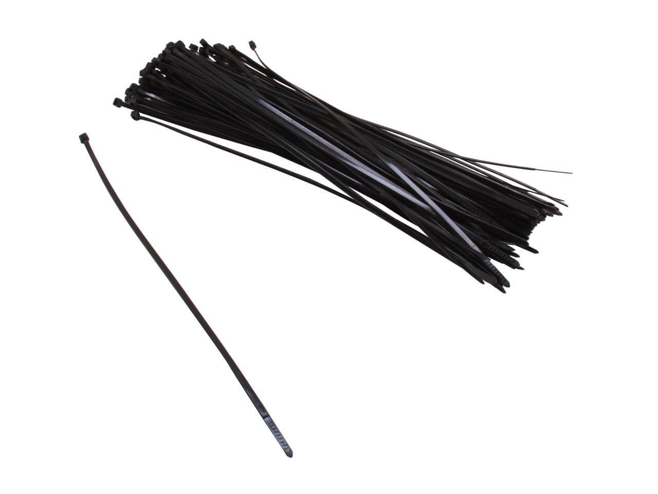 CT-12S-BK Nippon Labs 12" Standard Cable Ties Black Color 100pcs/Bag