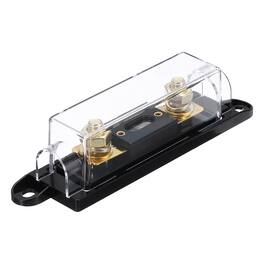 Unique Bargains - 1 Set 150A 32V ANL Fuse Holder Kit with 150A Fuse, 0/2/4/8 Gauge AWG Inline Fuse Block for Car Audio - Black Gold