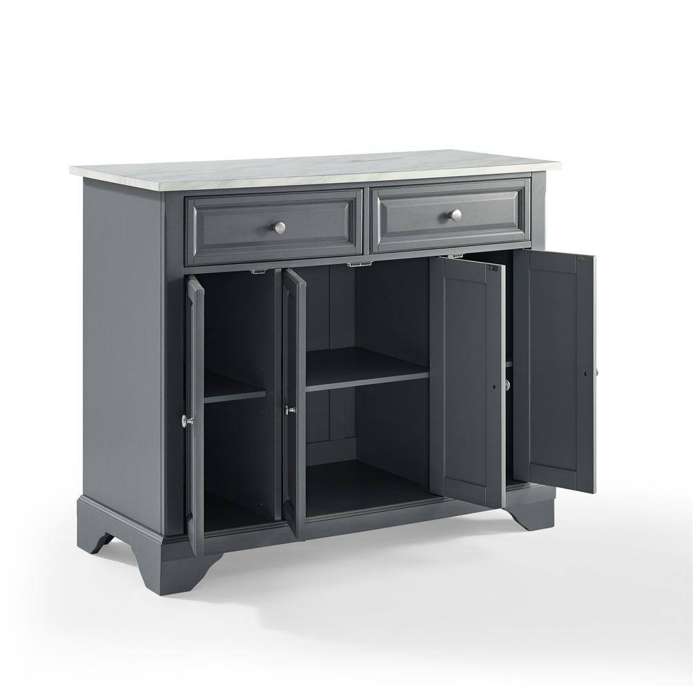 Alt View 1. Crosley Furniture - Avery Kitchen Island - Distressed Gray.