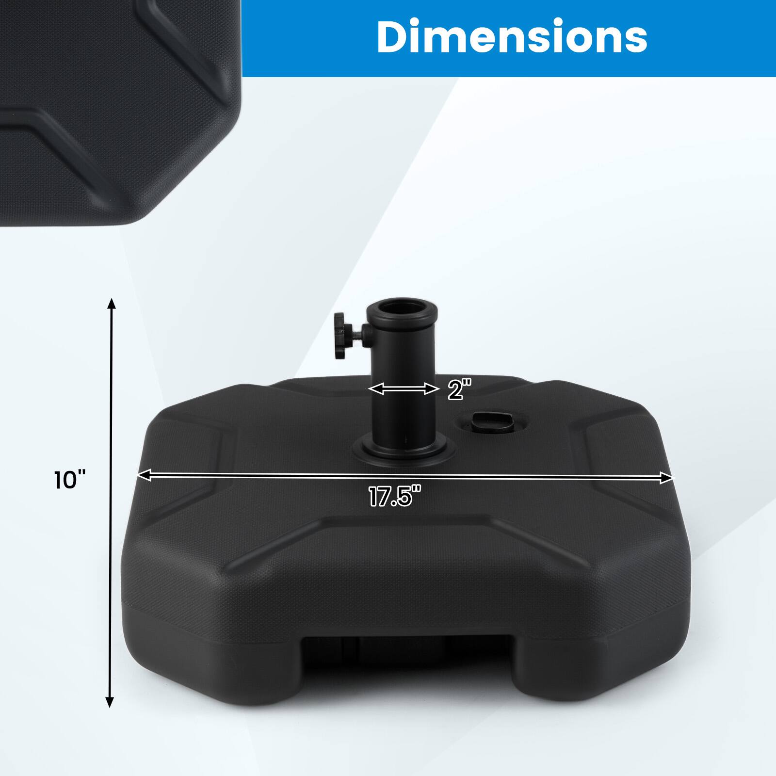 Dimensions: 2" x 10" x 17.5"