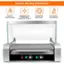 Electric Hot Dog Grill Cooker + + 201 Stainless Steel Housing Intelligent Dual Temperature Control 32 F-500 F Toughened Glass Hood 201 stainless Steel Rollers PPEA I 1 - - 1 3 E -  e S0 : E Feent LE Back
