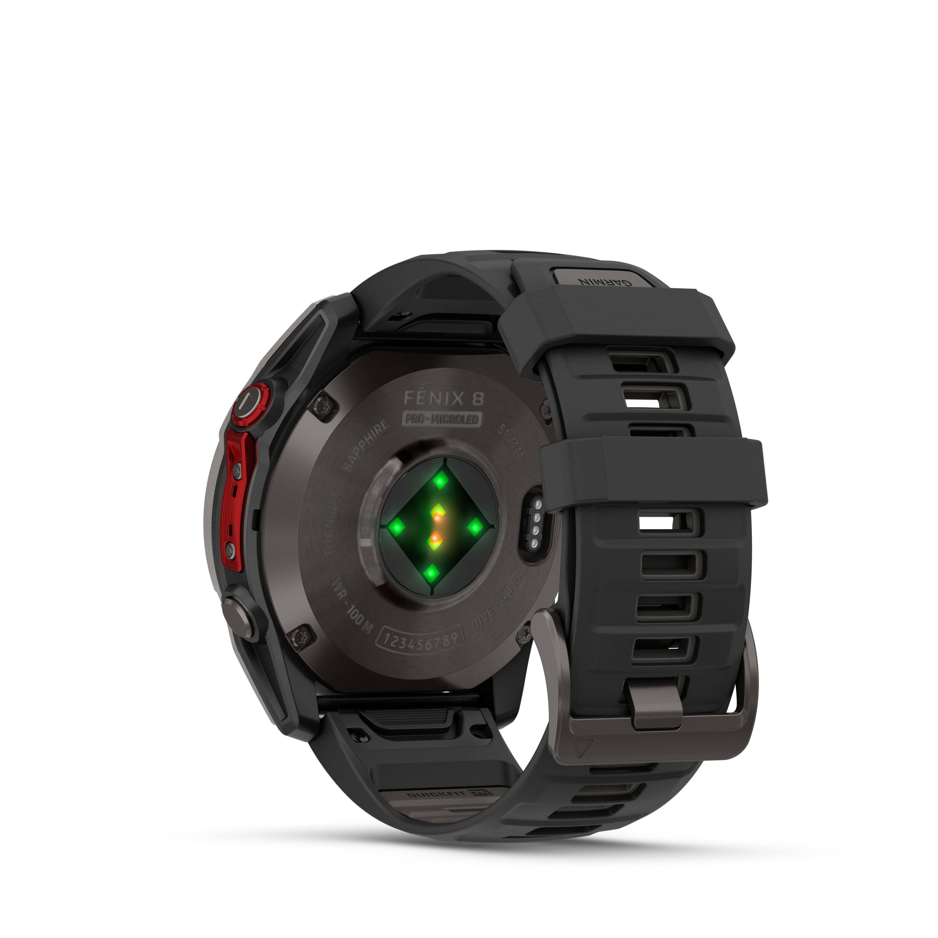 Garmin fēnix 8 Pro MicroLED Sapphire GPS Smartwatch 51 mm Fiber