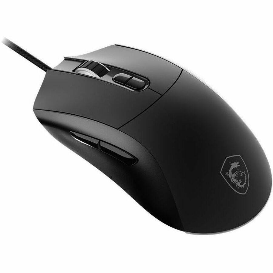 Alt View 5. MSI - MSI FORGE GM320 Gaming Mouse - Optical - Cable - Black - USB 2.0 - 12800 dpi - 7 Button(s) - Left-handed - 1 - Black.