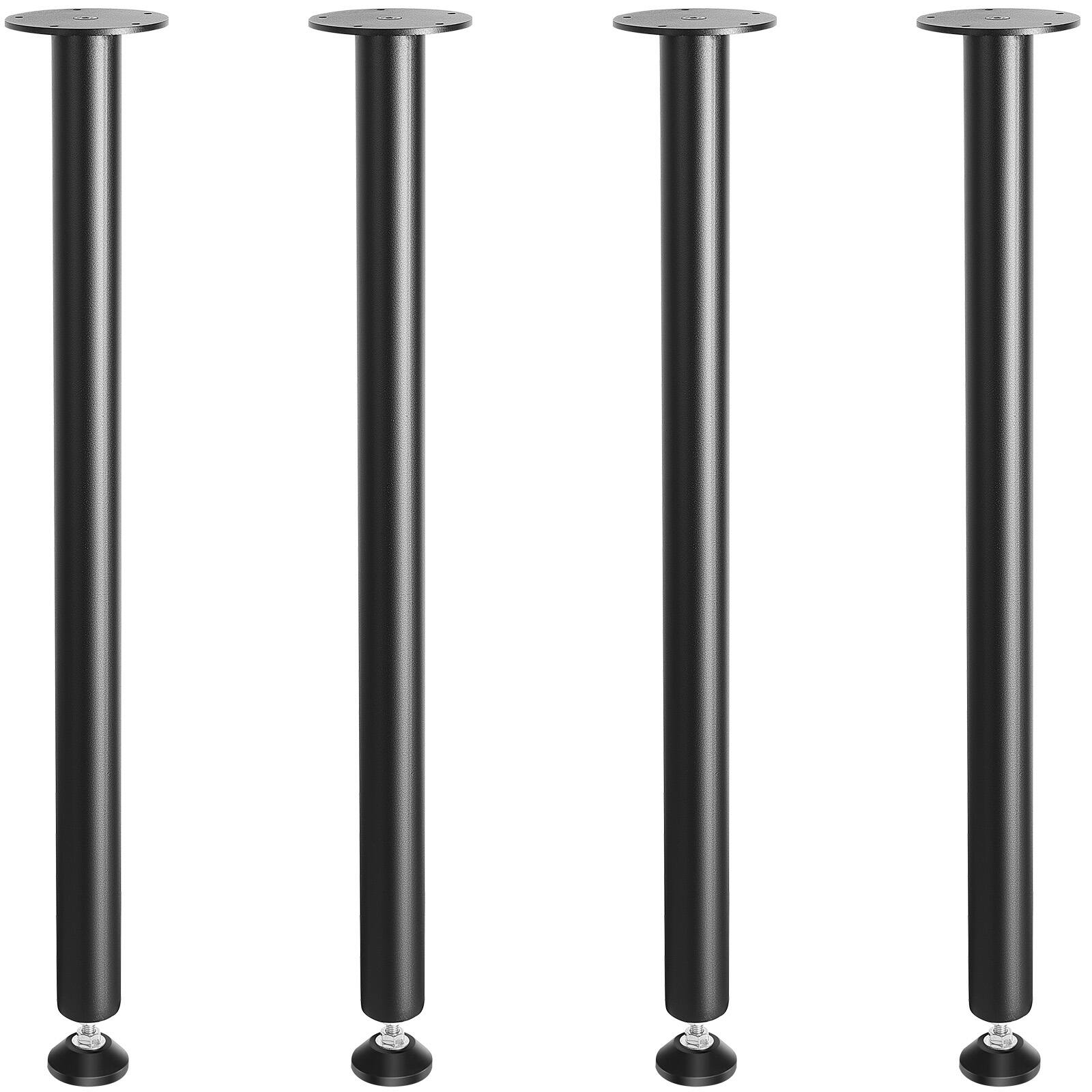 Alt View 5. VEVOR - 30 Inch Adjustable Desk Legs, Reinforced Steel Office Table Furniture legs Set of 4 for DIY - Black.