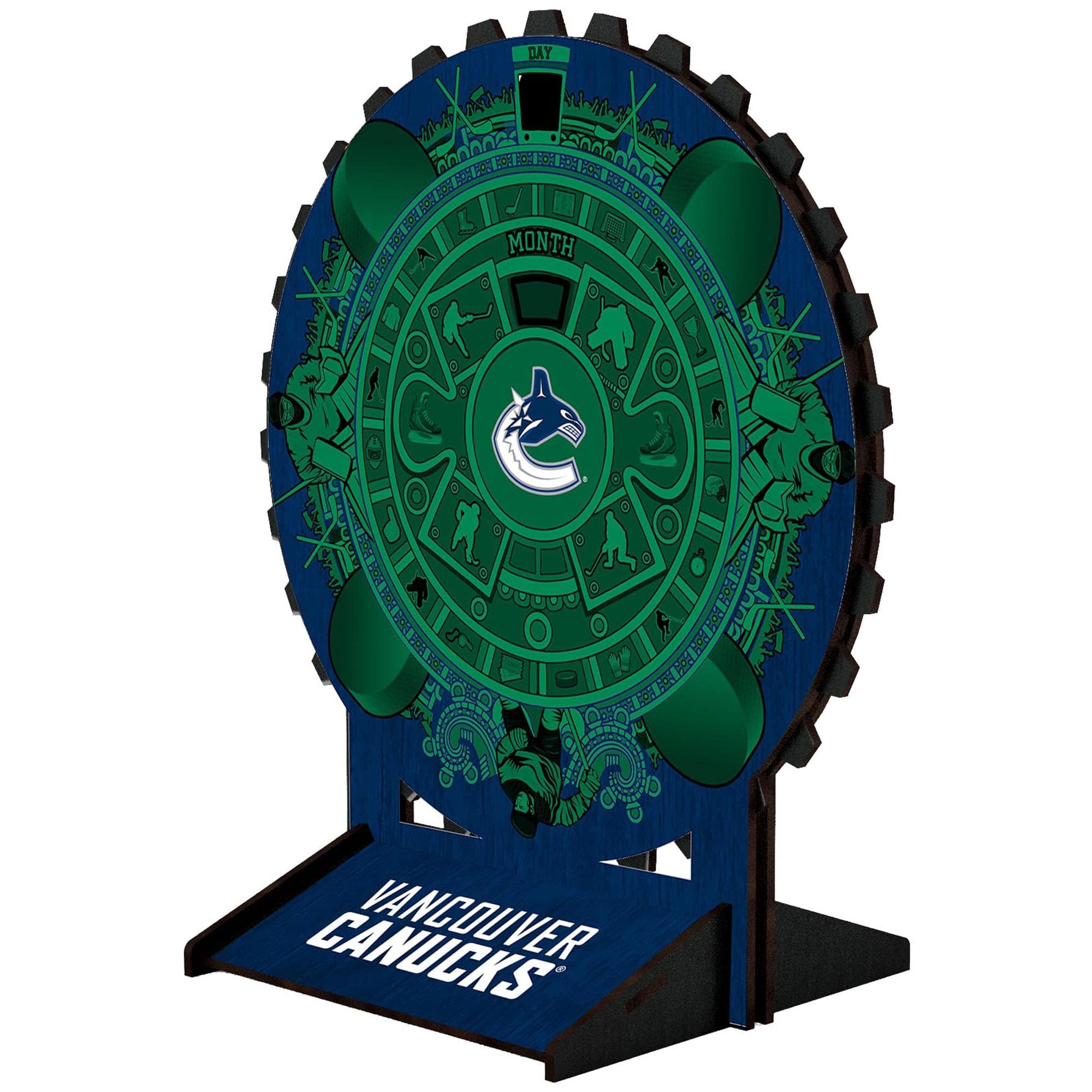 Fan Creations - Vancouver Canucks Aztec Circle Desk Calendar - Multicolor