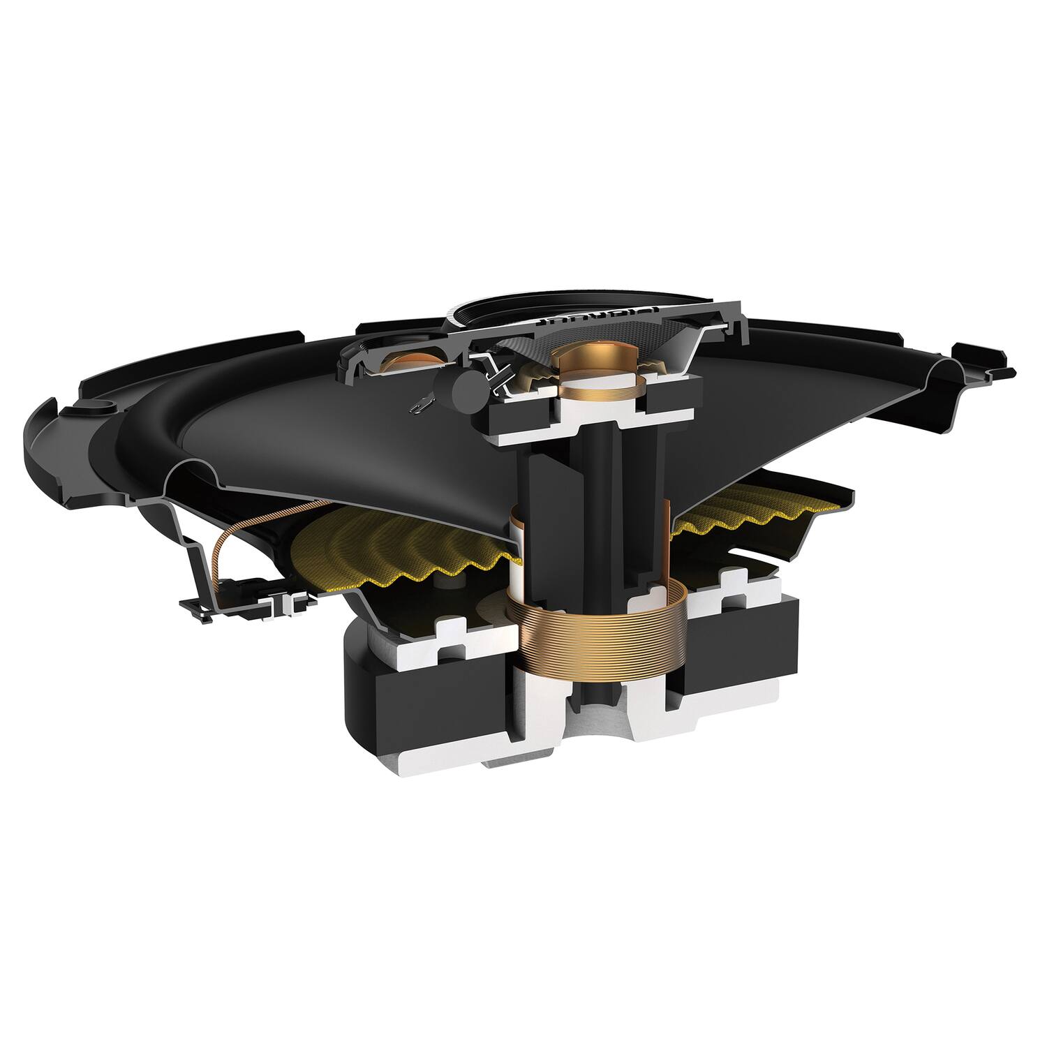 Back. Pioneer - TS-A1671F 6.5" 320W 3-Way Full-Range Coaxial Speakers 2 Pack - Black.