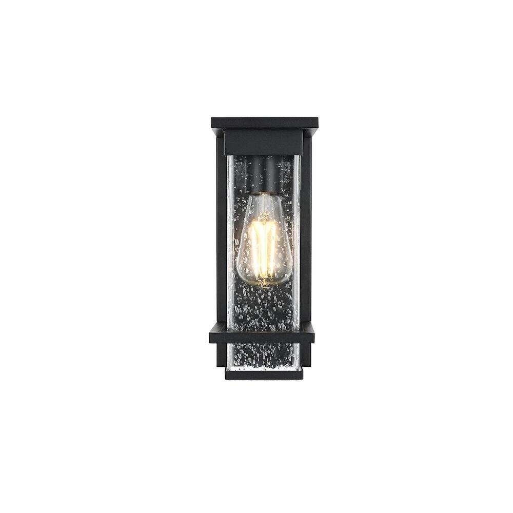 Alt View 1. Elegant Lighting - Harper 7 inch Outdoor Pendant in Black - Black.