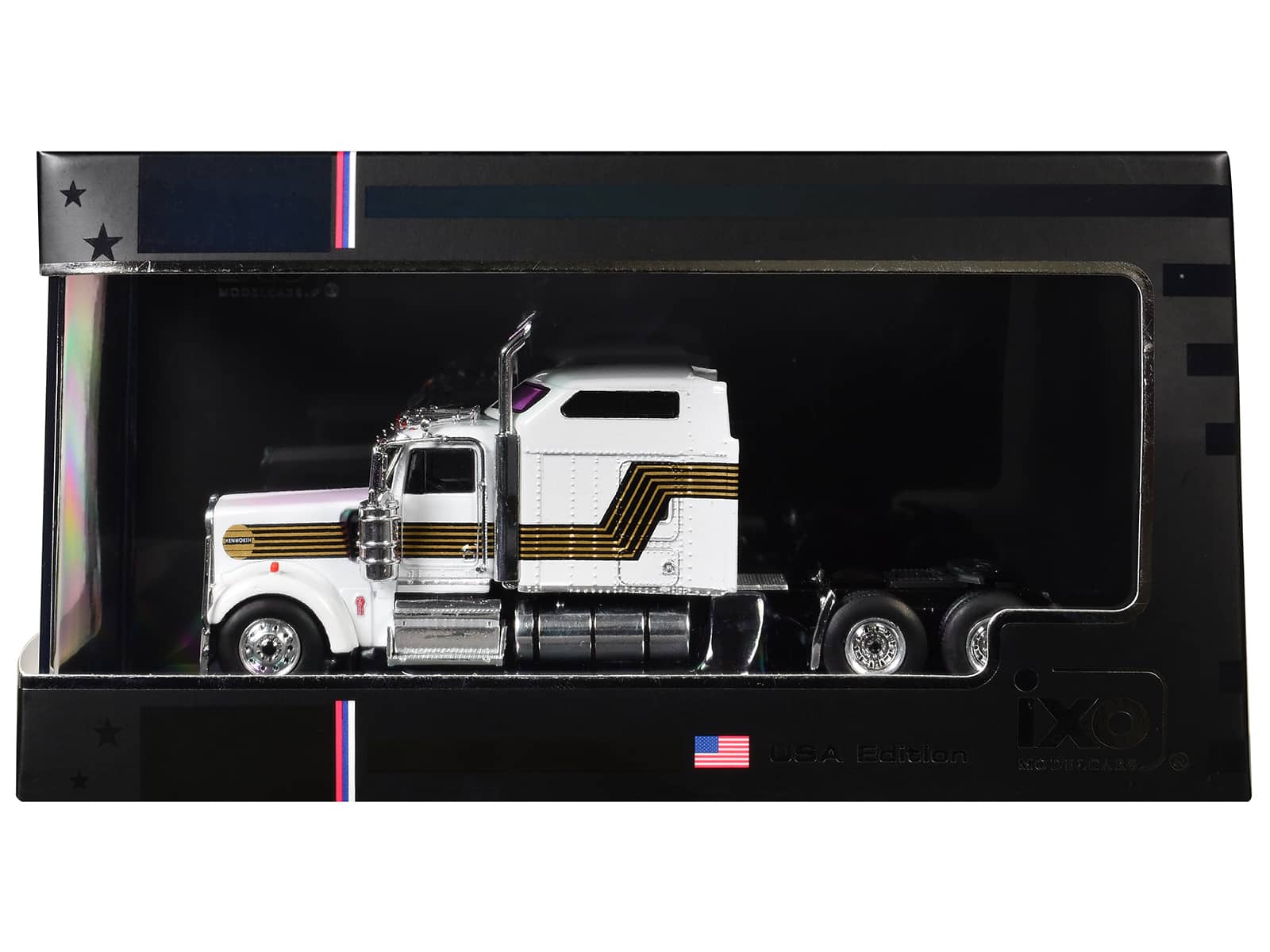 1995 Kenworth W900 Truck Tractor White with Black and Gold Stripes 1/64 Diecast Model by IXO Models price history on PriceWatchPro