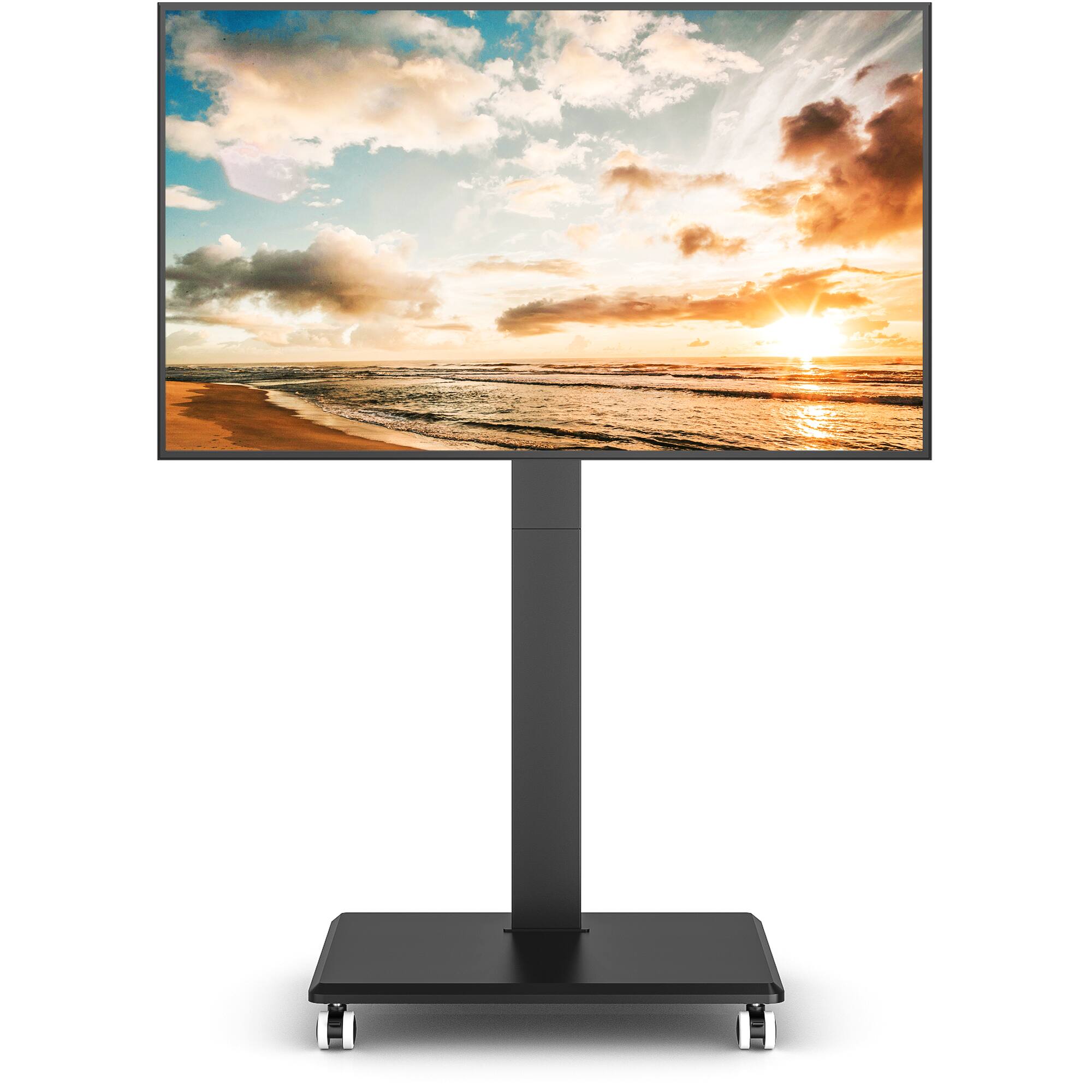 Front. Rfiver - Suitable for 32 to 70 inch mobile TV stands - Black.