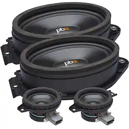 Powerbass - OE69C-GM - 6"x9" Direct Fit Compatible with GMC OEM Component Speakers Kit / 80Wmrs - 160Wmax - Pair - Black/Gray
