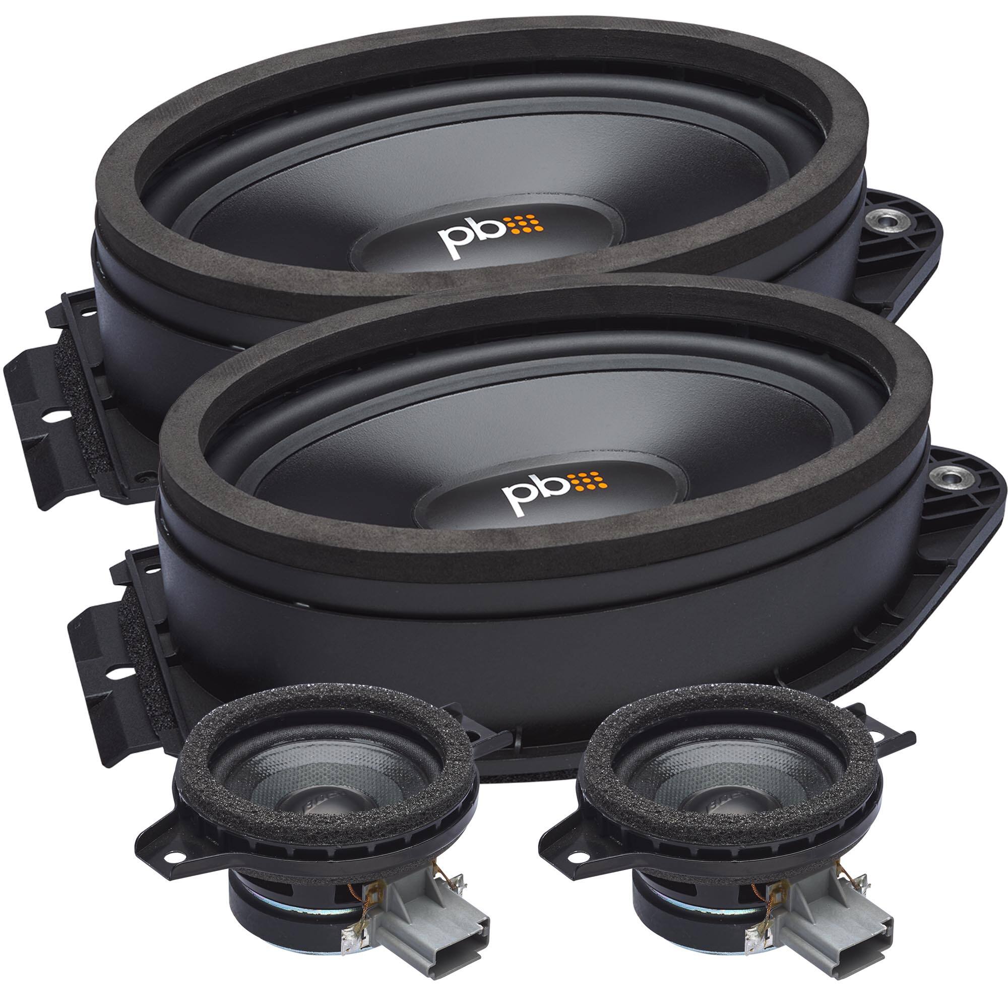 Powerbass - OE69C-GM - 6"x9" Direct Fit Compatible with GMC OEM Component Speakers Kit / 80Wmrs - 160Wmax - Pair - Black/Gray