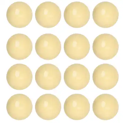 Front. GSE Games & Sports Expert - 2 1/4-Inch Magnetic Training Cue Ball, Coin-Operated Cue Ball for Coin Operated Pool Table -16 Pack - White.