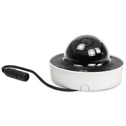 Front. Cisco - MV72-HW Outdoor Varifocal Dome Security Camera, 1080p 256GB, Night Vision, IP67 IK10, Wi-Fi PoE+, Motion Detection - White.