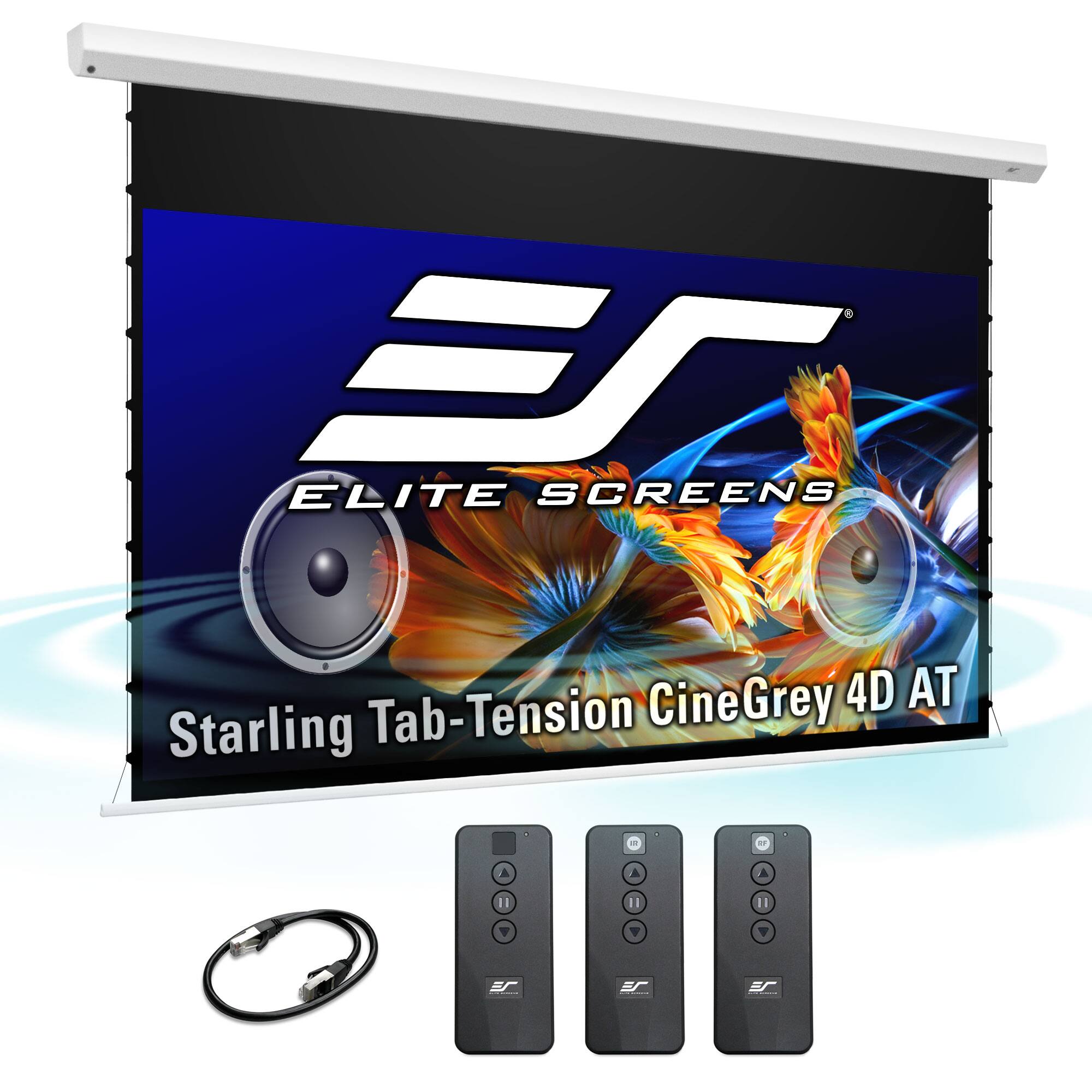 ELITE SCREENS CineGrey 4D AT Starling Tab-Tension