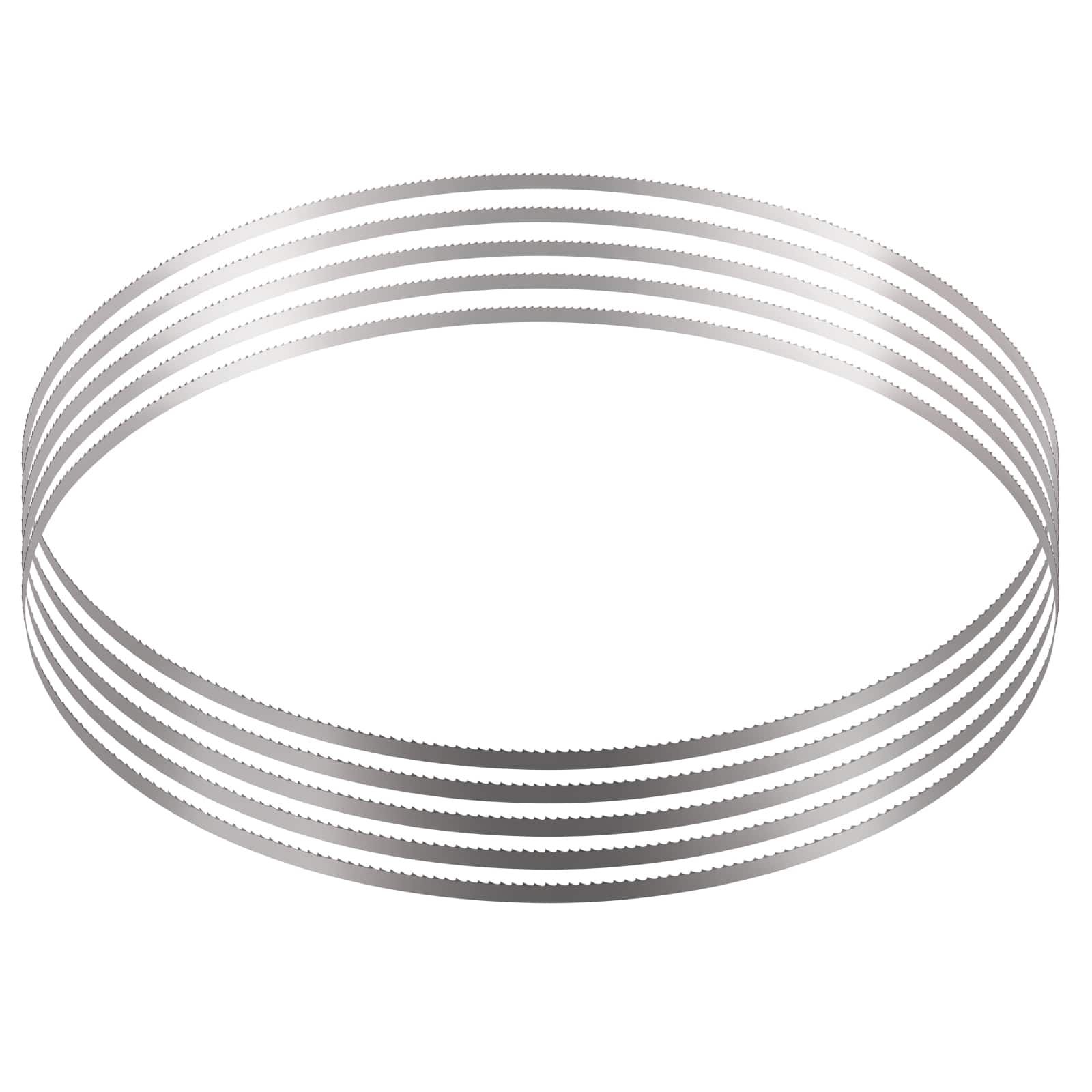VEVOR - Band Saw Blade, 83.5x0.63x0.02 inch, 5 PCS/Pack Meat Bandsaw Blades for Replacement, Carbon Steel Blade - Silver