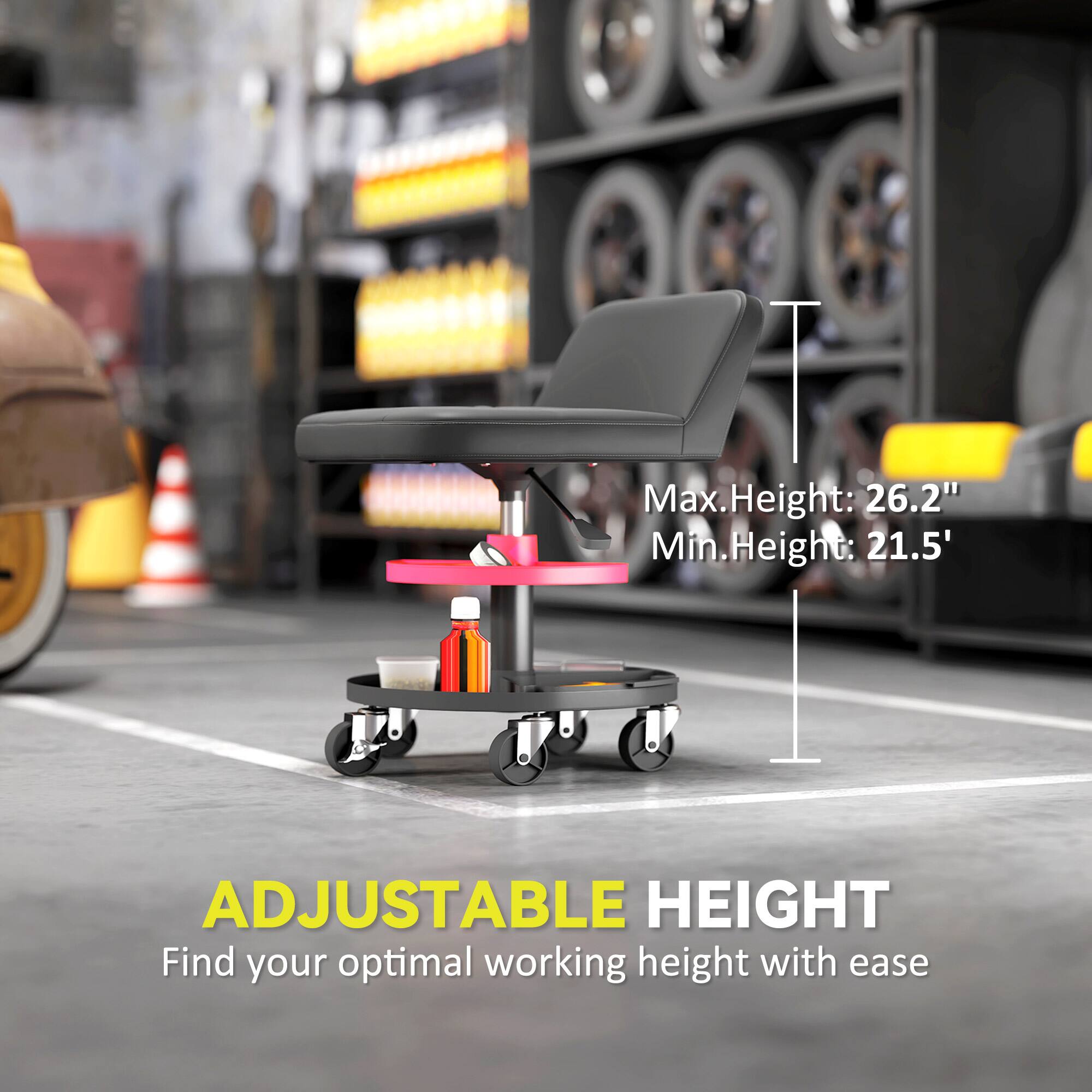 Max.Height: 26.2" Min.Height: 21.5" ADJUSTABLE HEIGHT Find your optimal working height with ease