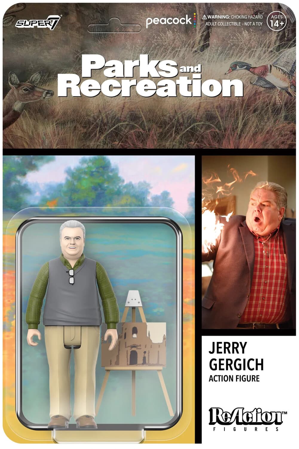 Super7 - Parks And Recreation - ReAction Figures Wave 2 - Jerry Gergich - COLLECTABLES - Multicolor