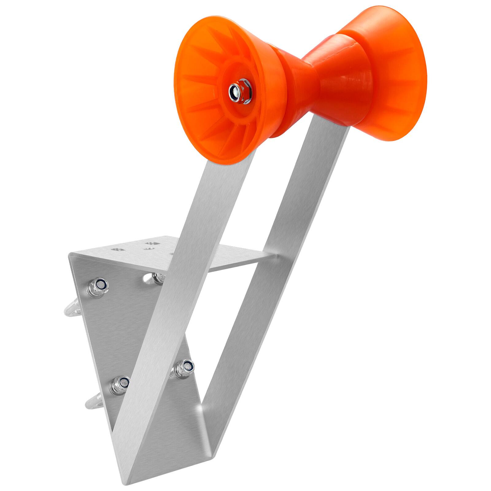 Alt View 5. VEVOR - Boat Trailer Winch Stand, 2 to 3-inch Winch Posts, Boat Trailer Winch Seat with TPU Orange Roller & U-Bolts - Silver;Orange.