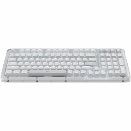 Front. Logitech - Logitech Alto Keys K98M Wireless Mechanical Keyboard, Customizable Keyboard with Vibration Absorbing Gasket, Backlit - Off White.