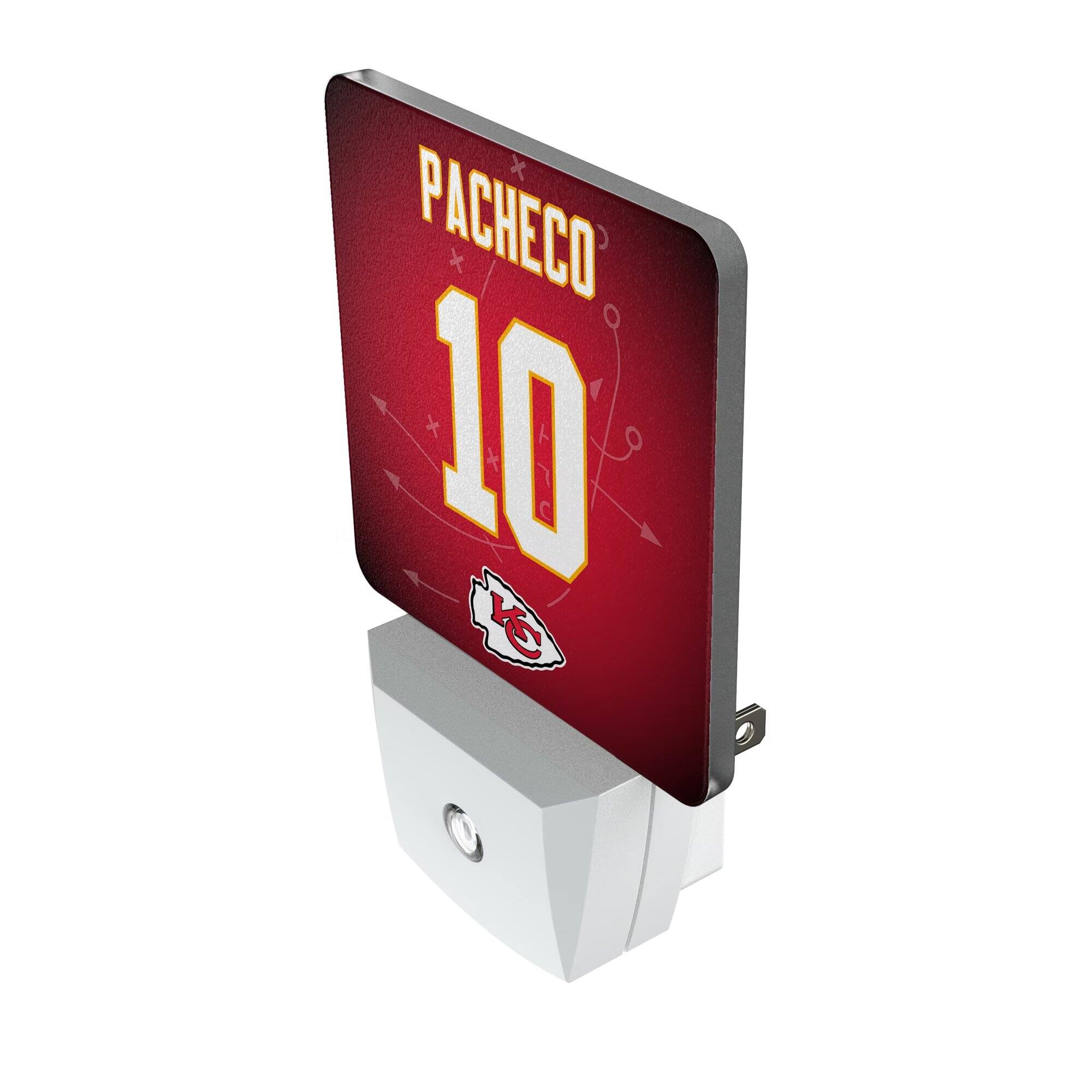 Alt View 1. Keyscaper - Isiah Pacheco Kansas City Chiefs Nightlight 2-Pack - Multicolor.