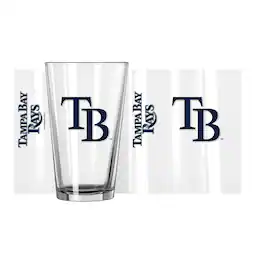 Logo Brands - Tampa Bay Rays 16oz. Team Wordmark Game Day Pint Glass - Multicolor