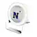 Front. Keyscaper - Navy Midshipmen Linen Print Nightlight Charger & Bluetooth Speaker - White.