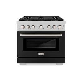 ZLINE - 36 in. 5.2 cu. ft. Freestanding Paramount Dual Fuel Range with DuoPro Cooktop - Black Matte