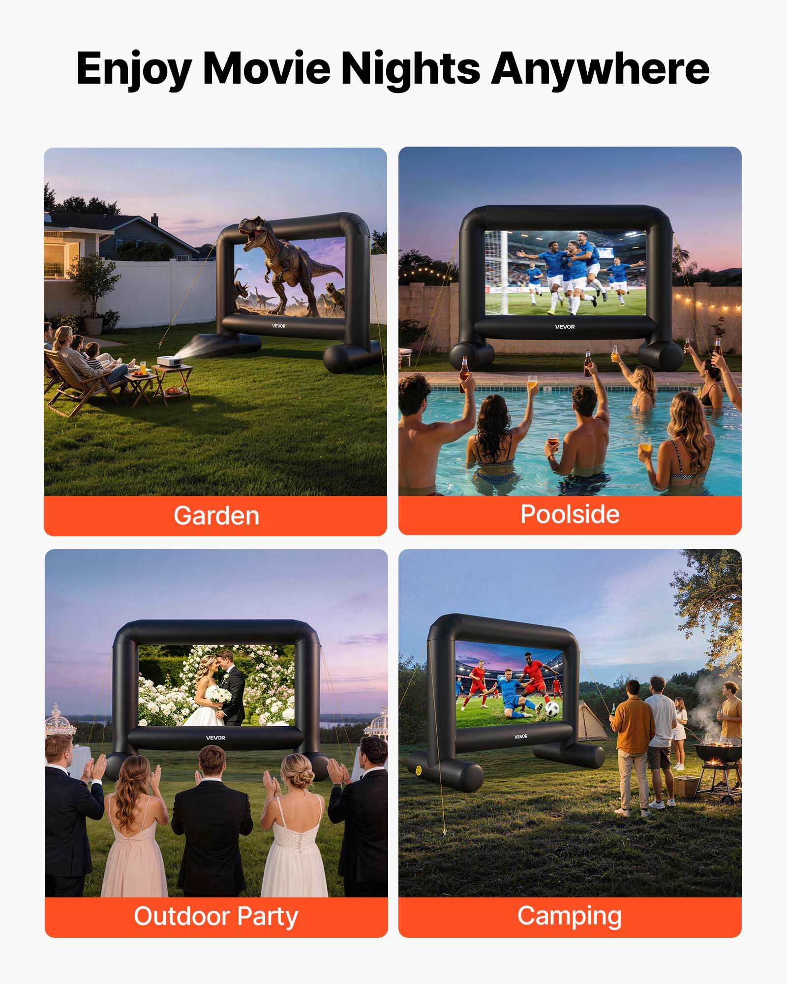 Enjoy Movie Nights Anywhere

VEVIE Garden Poolside VEVIE -EOs Outdoor Party Camping
