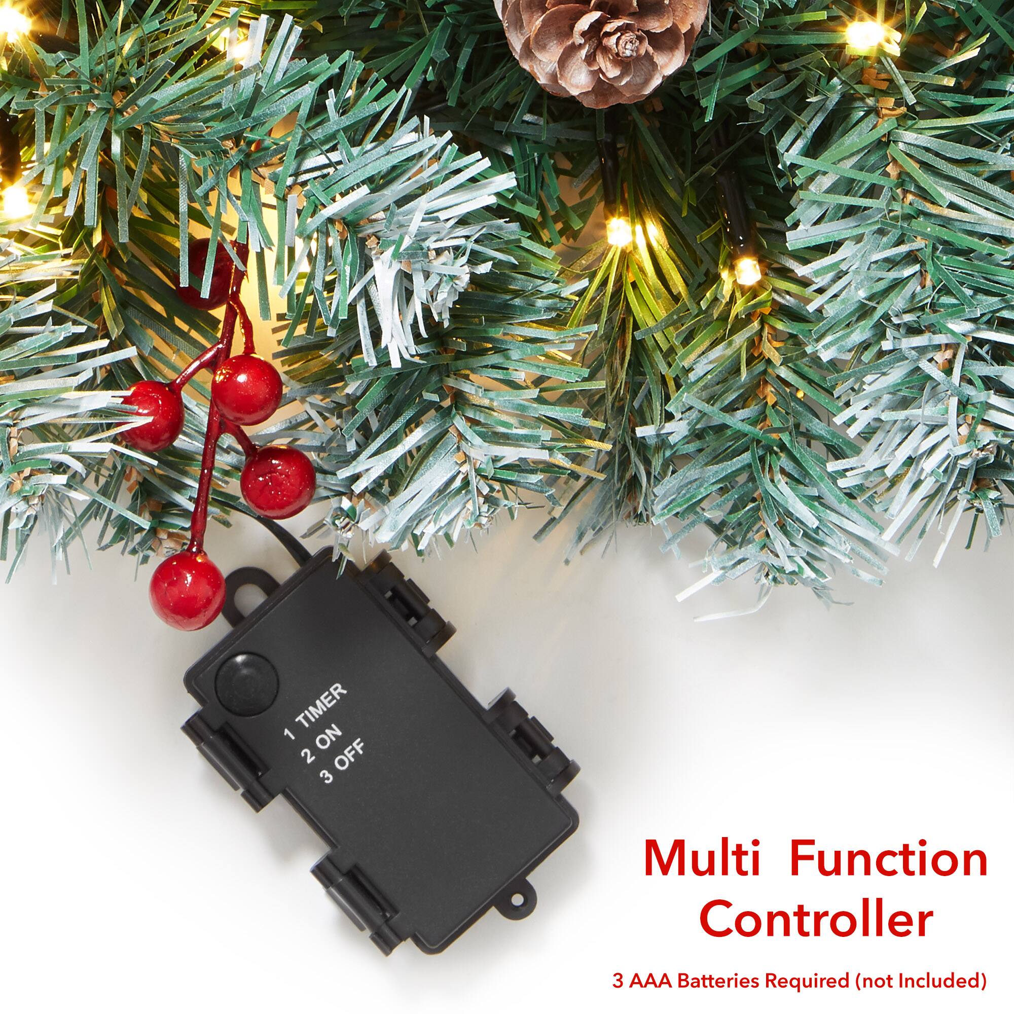 TIMER 1 ON 2 OFF 3 Multi Function Controller 3 AAA Batteries Required (not Included)