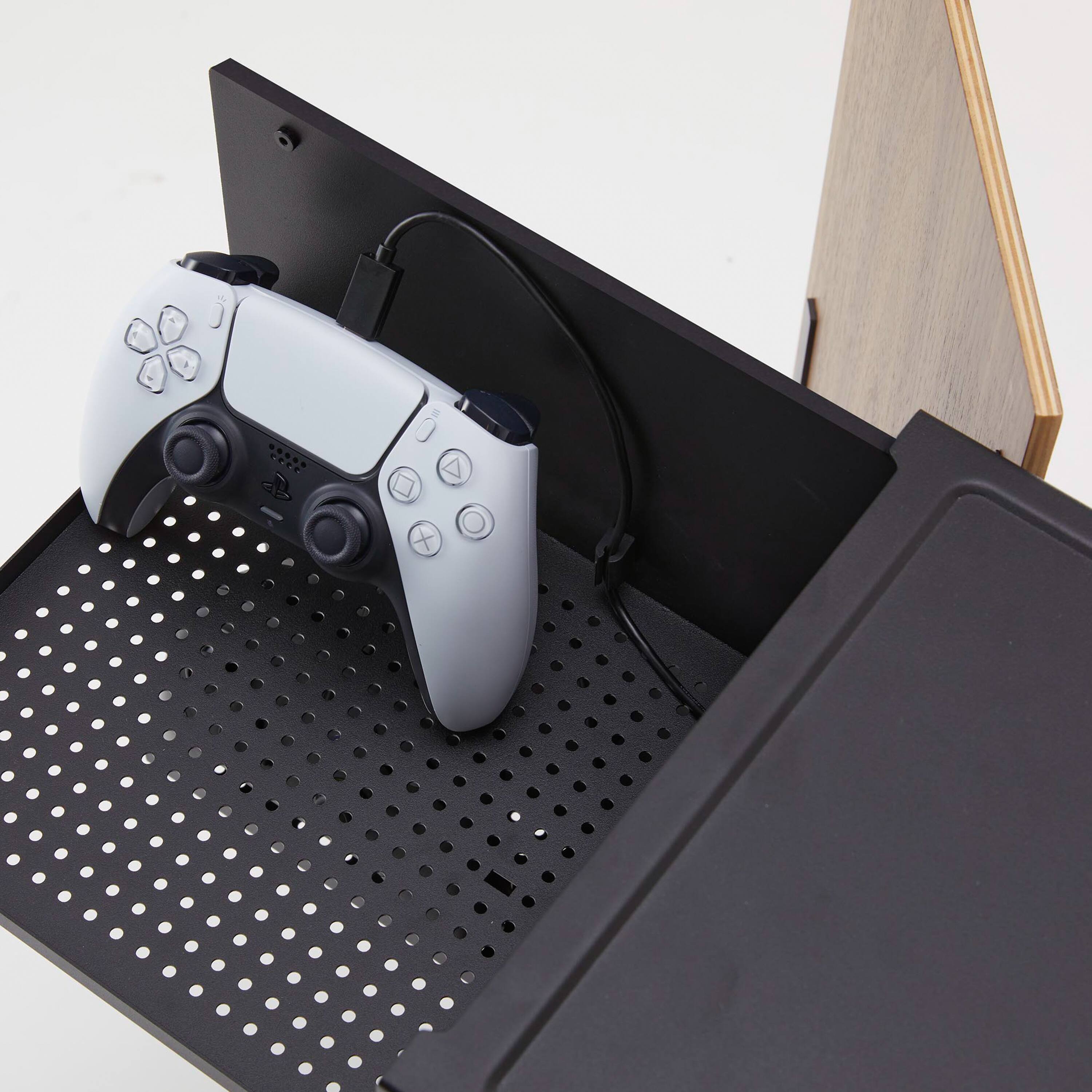 Alt View 4. Yamazaki Home - Video Game Storage Cabinet - Steel - Black.