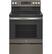 Front. GE - 5.3 Cu. Ft. Freestanding Electric Convection Range with Self-Cleaning and No-Preheat Air Fry - Slate.