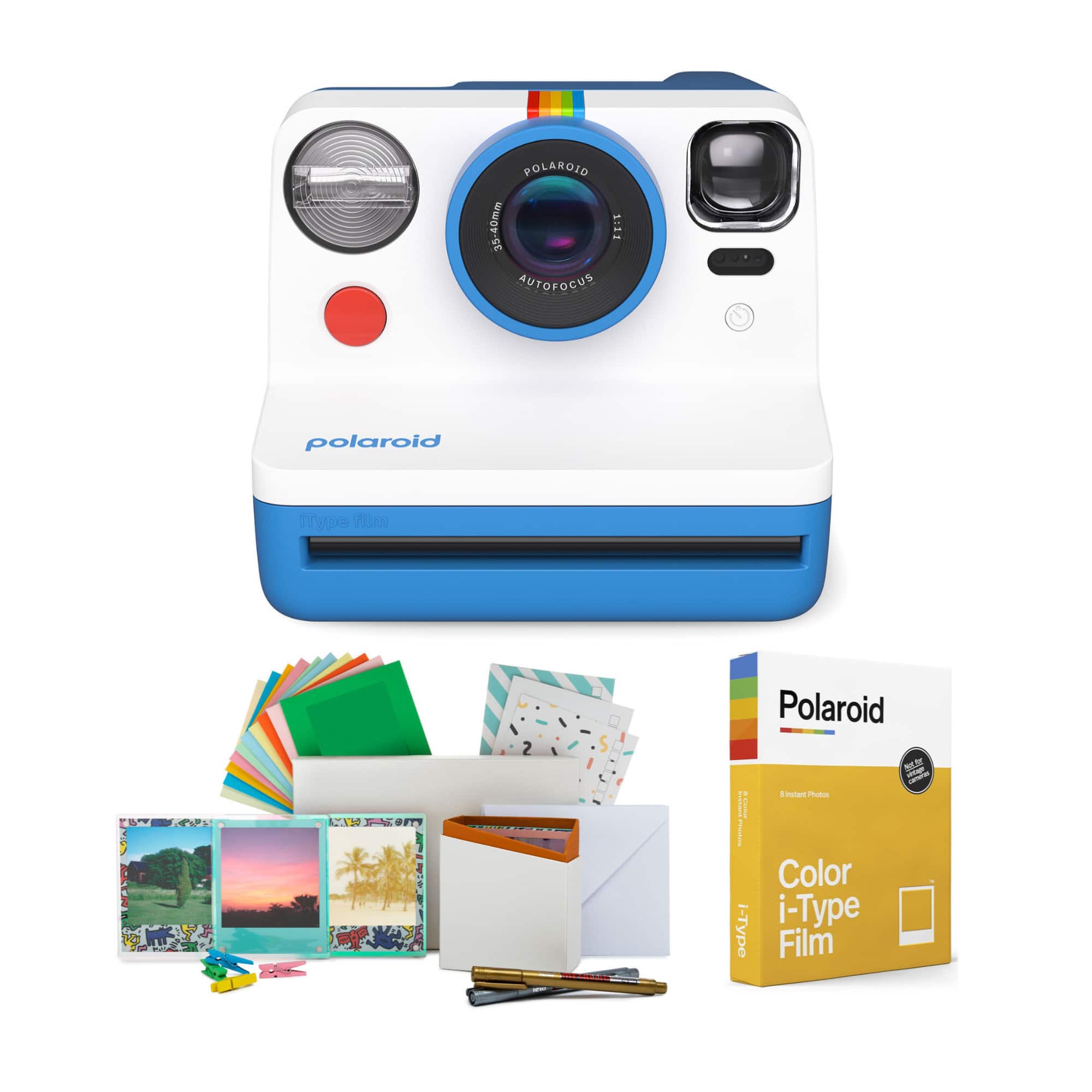 Polaroid Originals - Polaroid NOW Instant Camera Generation 2 w/Film Kit & Color Instant Film - Blue