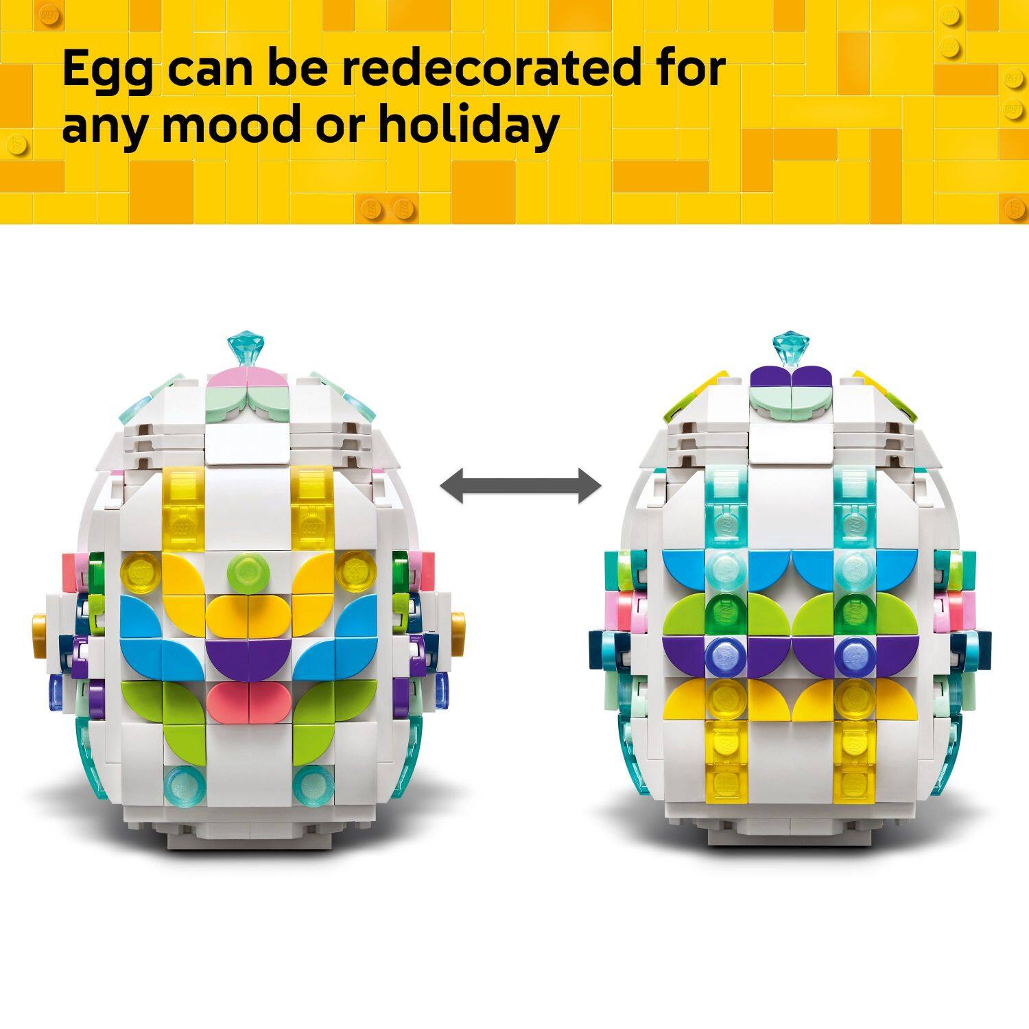 Egg can be redecorated for any mood or holiday