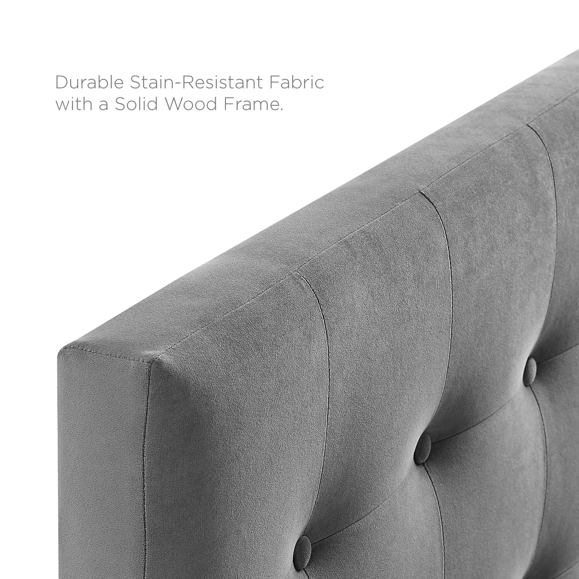 Durable Stain-Resistant Fabric with a Solid Wood Frame.