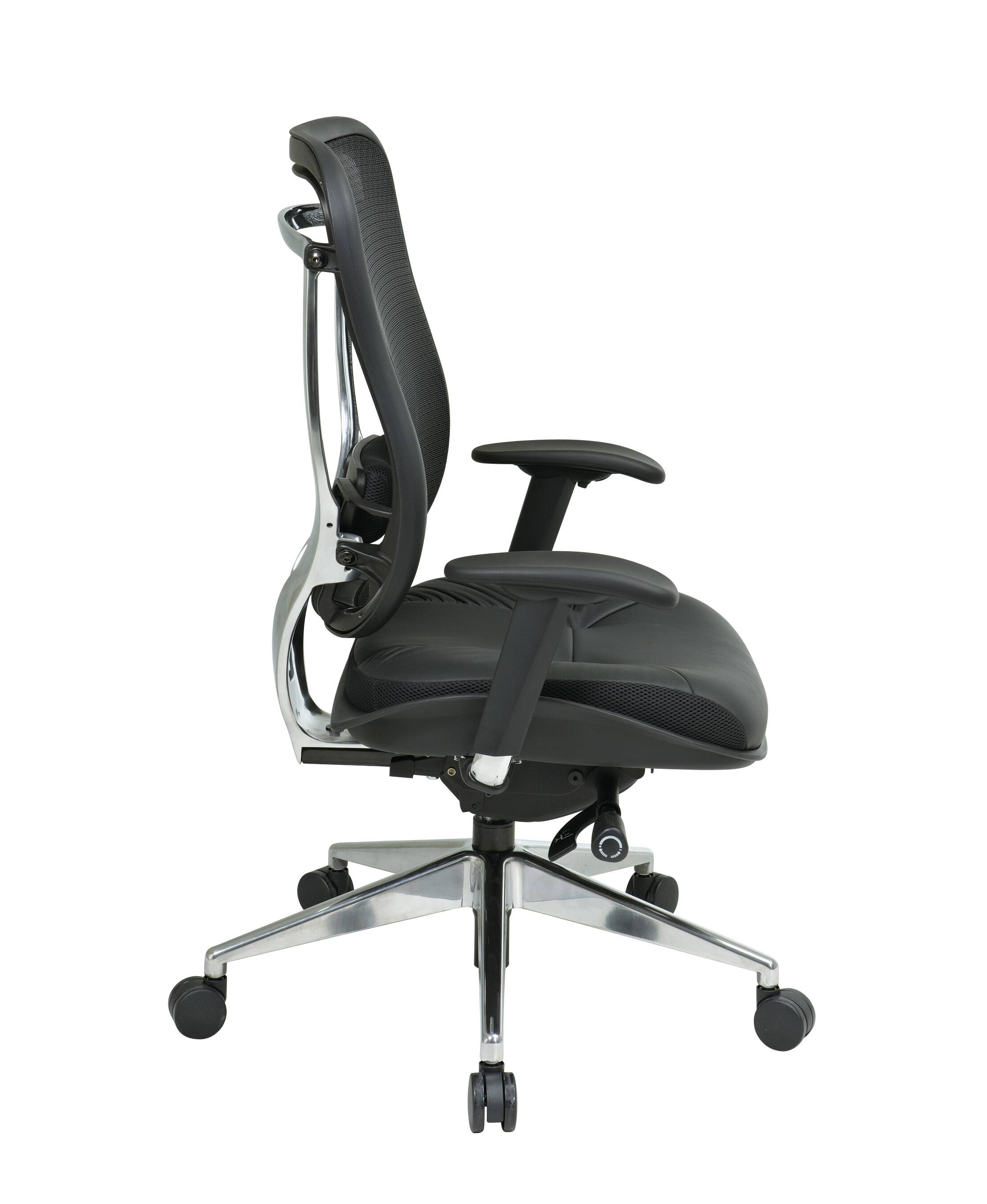 Left. Office Star Products - Executive High Back Chair - Black.