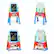 Alt View 21. Costway - Height Adjustable Kids Art Easel Magnetic Double Sided Board with Accessories - Blue.