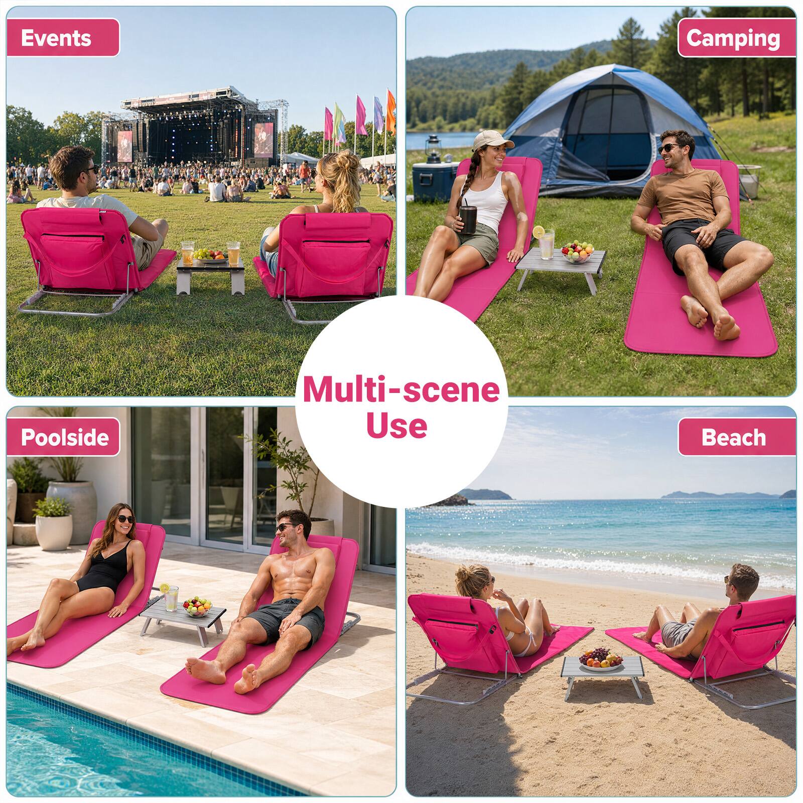 Events  
Camping  
Poolside  
Beach  

Multi-scene Use