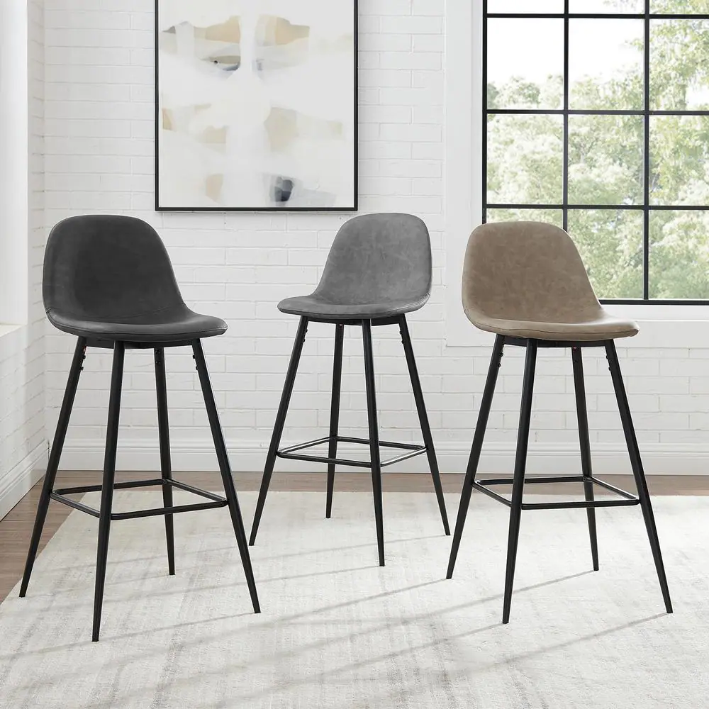 Alt View 6. Crosley Furniture - Weston 2-Piece Bar Stool Set - 2 Stools - Distressed Black.