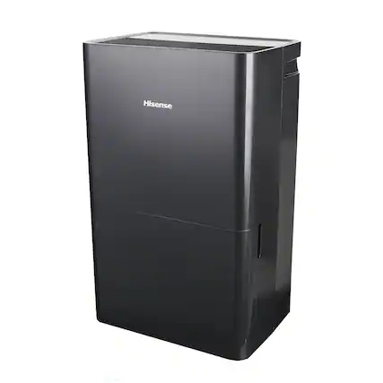 Front. Hisense - Hisense 50-Pint Dehumidifier with 12 quarts Bucket Capacity and Pump, Black - Black.