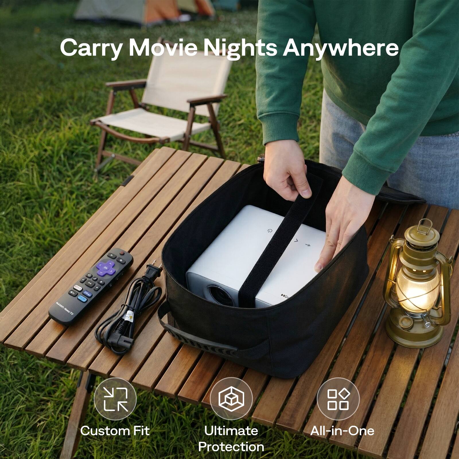 Carry Movie Nights Anywhere

- Custom Fit
- Ultimate Protection
- All-in-One