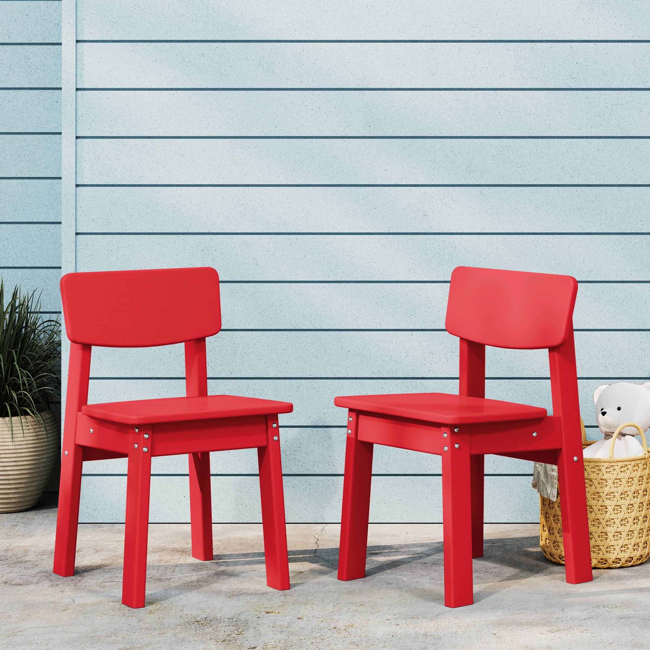 WestinTrends Tiny Terraces Outdoor HDPE Kids Modern Plastic Toddler ...