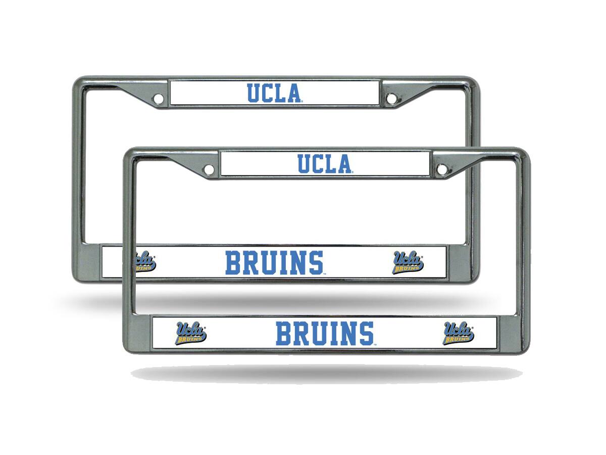 University of California Los Angeles Bruins (Set of 2) Chrome Metal License Plate Frames