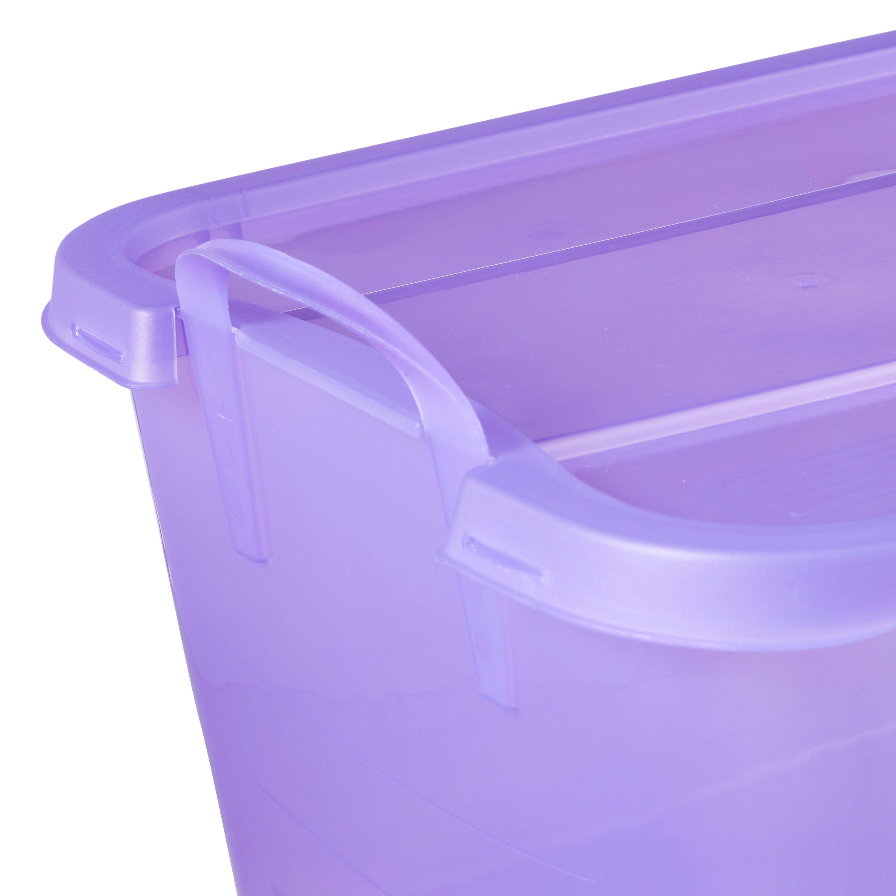 Alt View 2. Life Story - Life Story 55 Quart Stackable Storage Bin, Light Duty Container, Purple, 24 Pack - Purple.